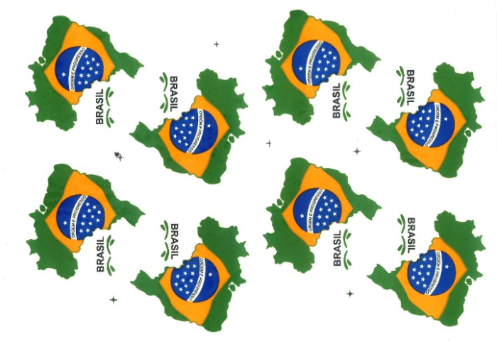 Mapa Com Bandeira Do Brasil 1