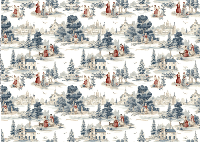 Tapete - Christmas Toile 1