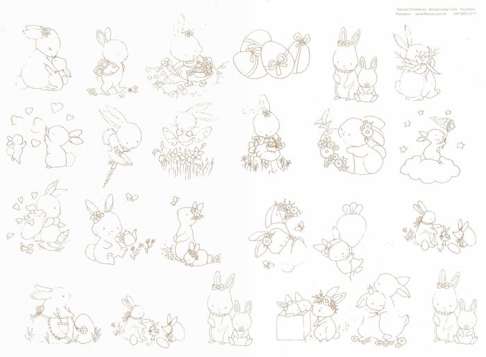 Decalque Contorno Bunny Candy Color 1