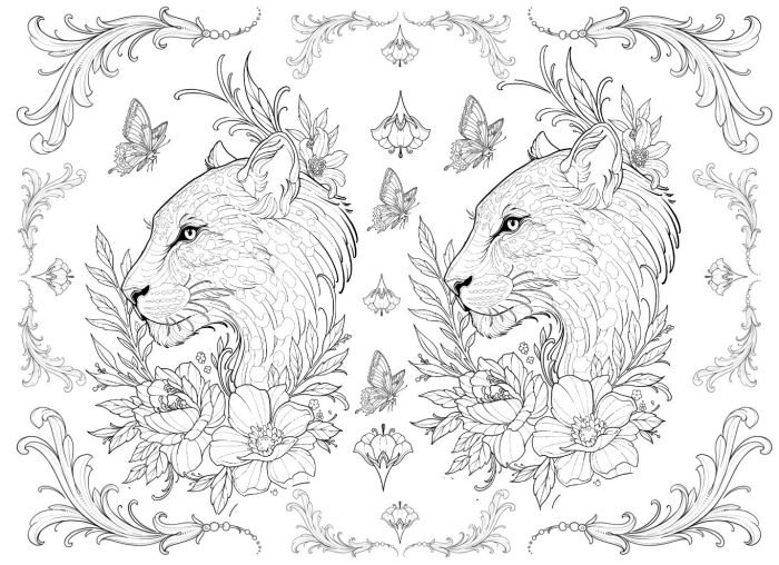 Decalque Contorno Onça Pintada Preta - Vidro 1