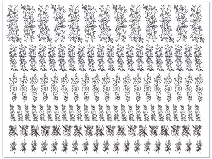 Decalque Contorno Flores Quilt 1 1