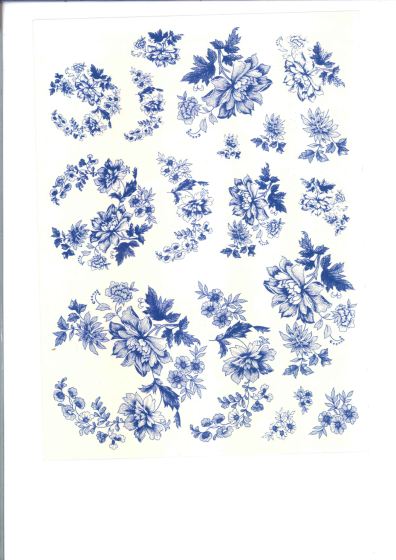 Flor Pontilhada Azul 1