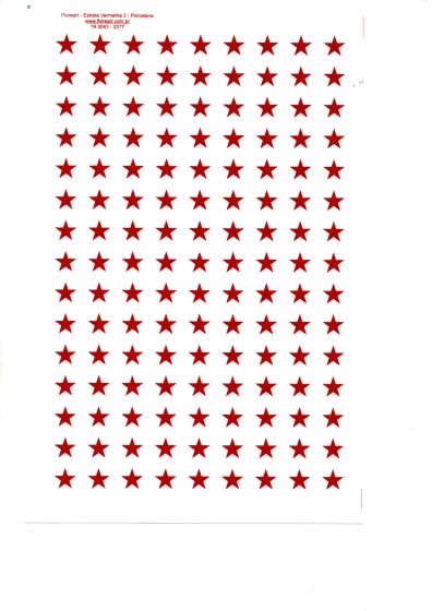 Estrelas Vermelhas 02 - 1cm 1