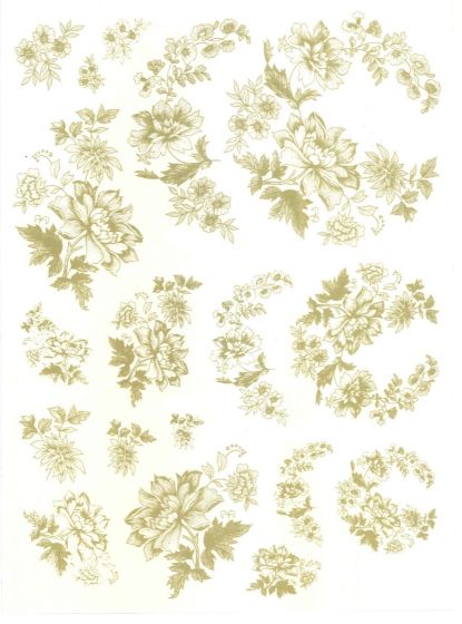 Flor Pontilhada Sépia Esverdeado 1