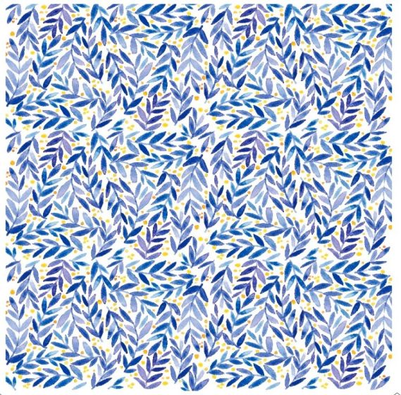 Blue and Gold Floral - Porcelana 1