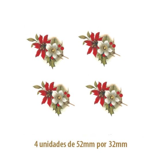Xmas Flower - 52mm x 32mm 1