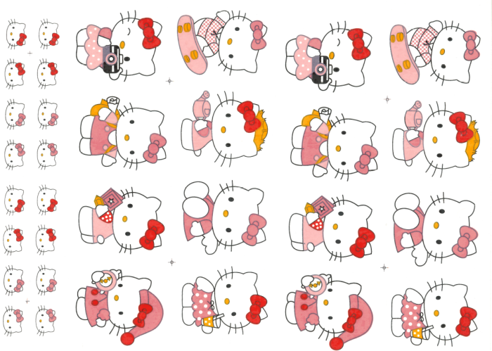 Decalque Colorido Hello Kitty 1