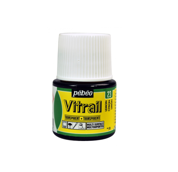 Tinta para Vidro Pebeo Vitrail - Lemon 1