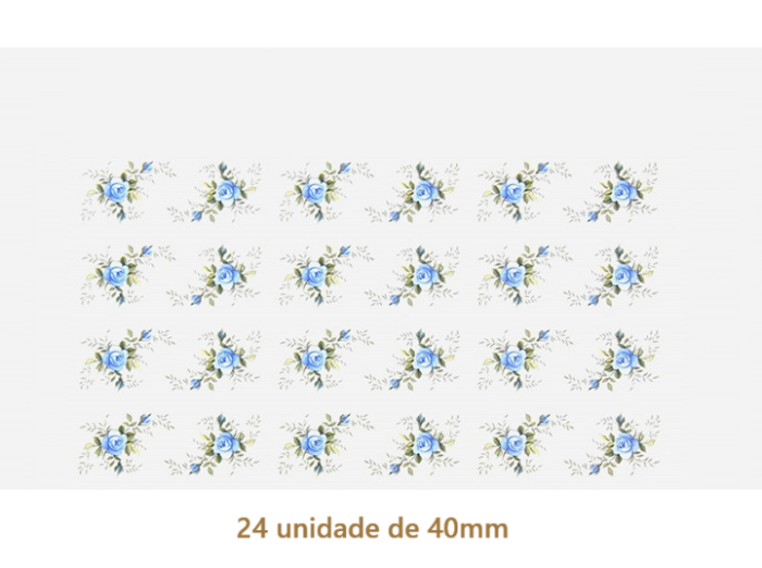 Little Blue Rose - 40mm 1