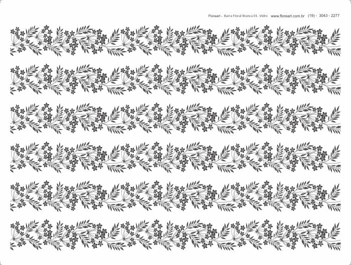 Barra Floral Branca 01 - Vidro 1