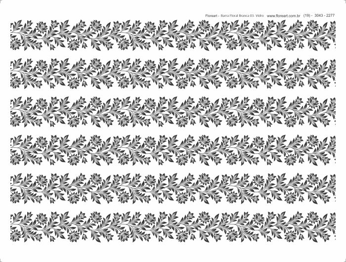 Barra Floral Branca 03 - Vidro 1