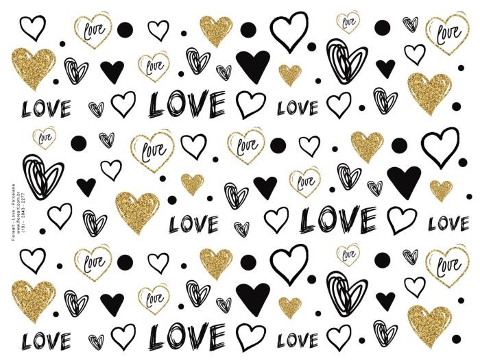 Decalque Love (preto e metalizado) 1