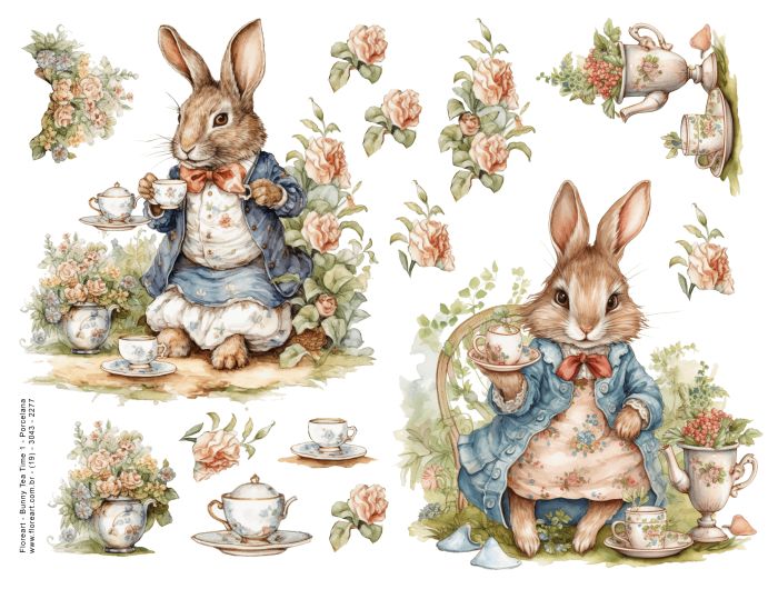 Bunny Tea Time 1 - Porcelana 1