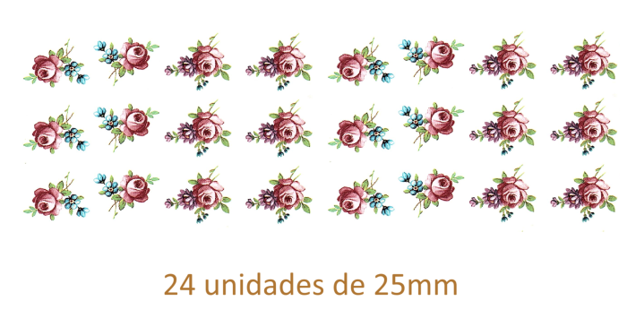 Colorful Flower E - 25mm X 24un 1