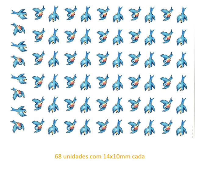 Blue Birds M - 14mm com 68 unidades 1