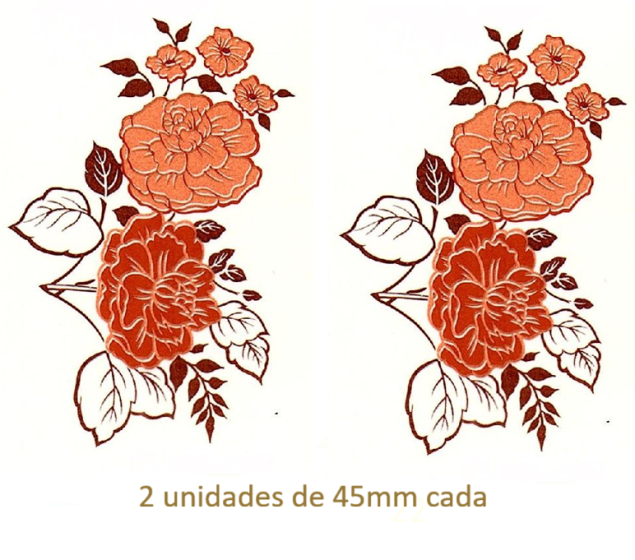 Peonias Ouro e Metalizado - 45MM 1