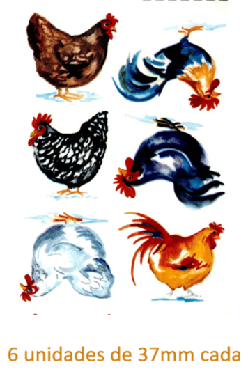 Galos Aquarelados 37mm x 6un 1