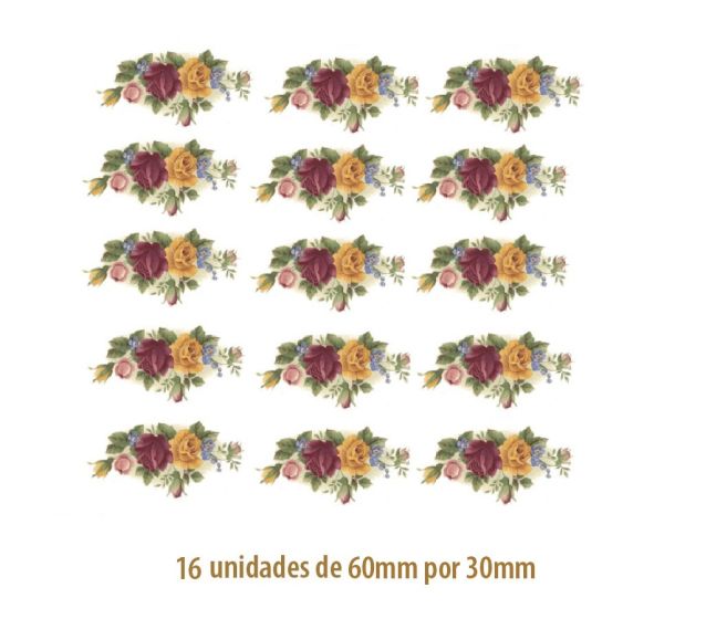 Vintage Rose F - 60x30mm 1