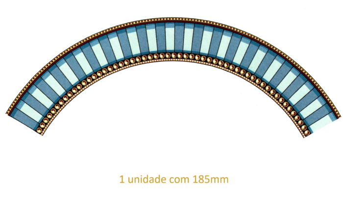 Borda Majestic Blue Curva - 18,5cm 1