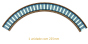 Borda Majestic Blue Curva - 22,5cm 1