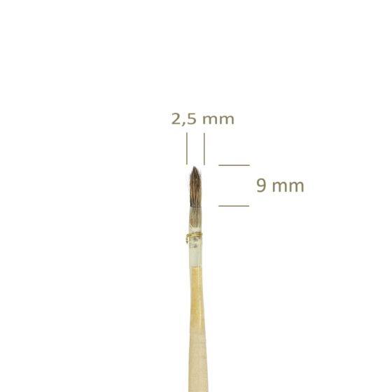1301Nº 1 - Pincel Feustel Pontiagudo de Pelo Curto