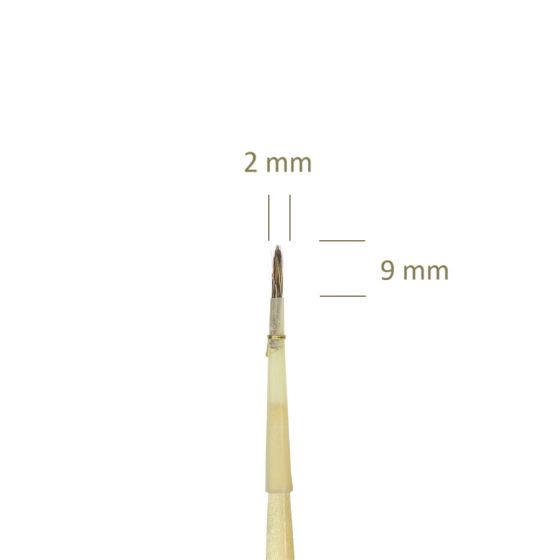 1301Nº 0 - Pincel Feustel Pontiagudo de Pelo Curto