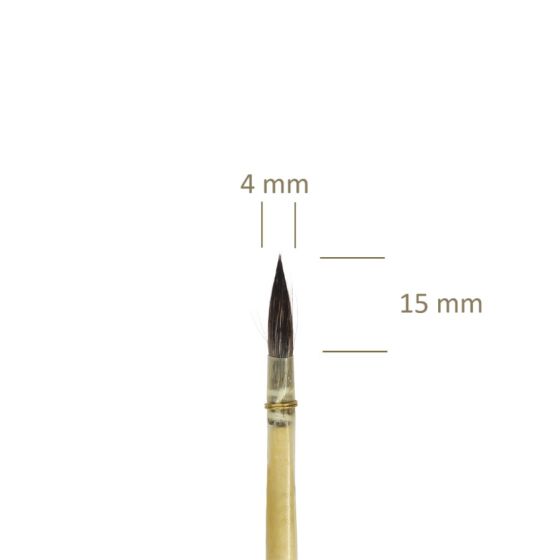 1301Nº 4 - Pincel Feustel Pontiagudo de Pelo Curto