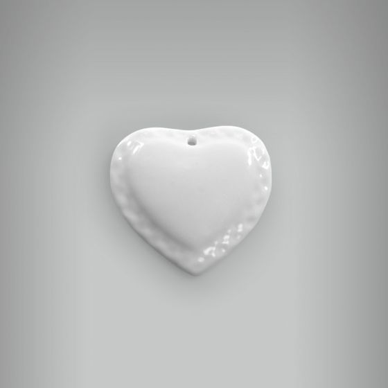 Medalha Coração Lívia P com furo - 2,5 x 2,5cm 1