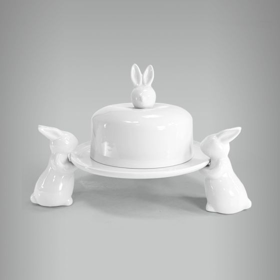 Boleira Coelho com Prato e Base 1