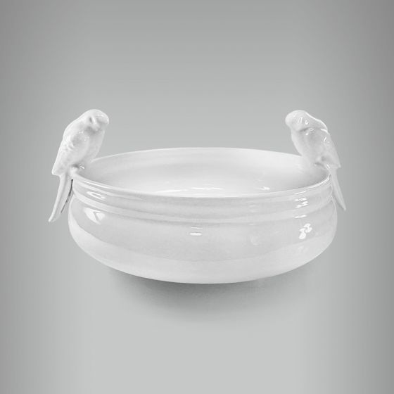 Cachepô Português com Pé e Pássaro 1