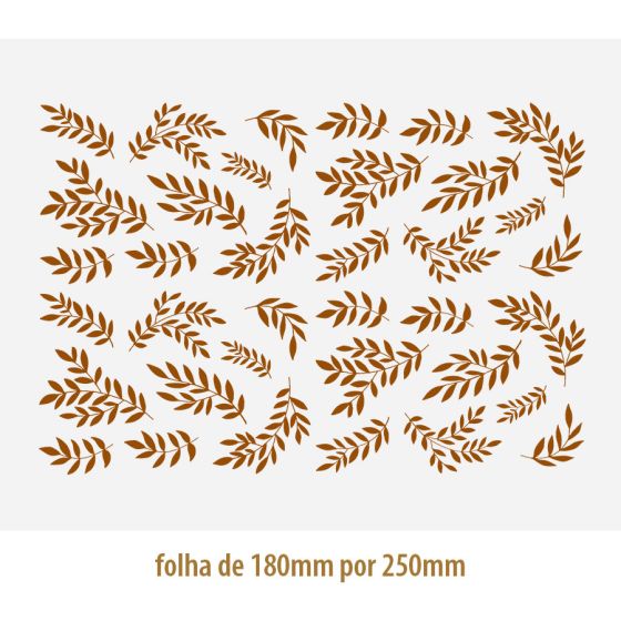 Decalque em Platina Folhas 02 1