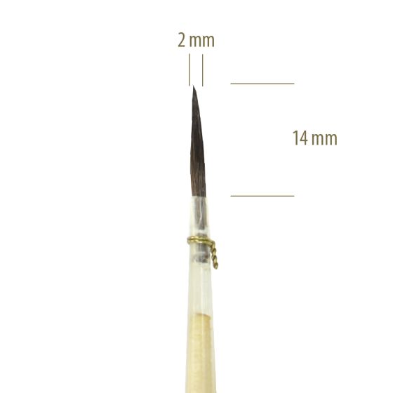 1308 ZH Nº 0/B - Pincel Pontiagudo Feustel 1