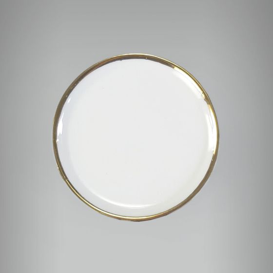 Pratinho Joia do Dia 11cm Com Filete Ouro 1