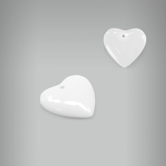 Medalha Coração 3b com Furo - 2cm 1