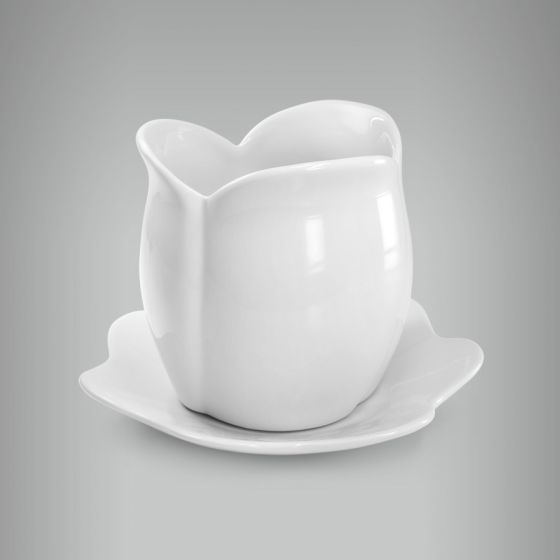 Cachepô Tulipa M com Prato - 13cm 1