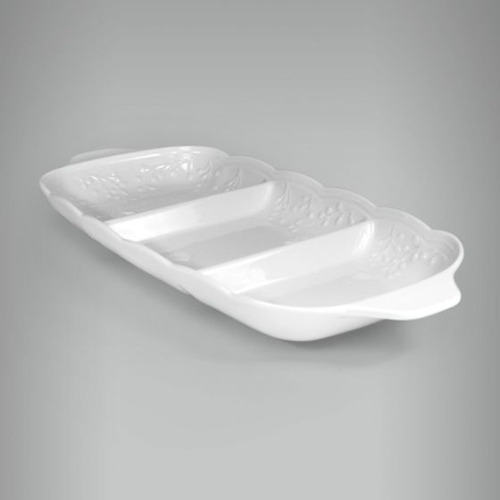 Petisqueira 3 Divisórias Butterfly Flowers 1