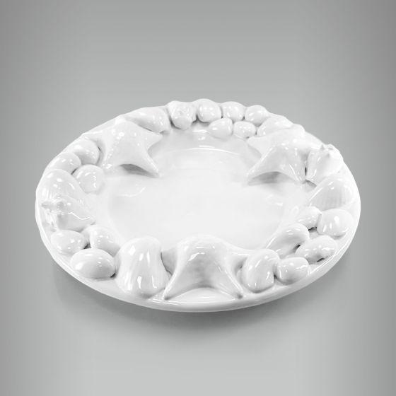 Prato Fundo com Concha em Relevo 1