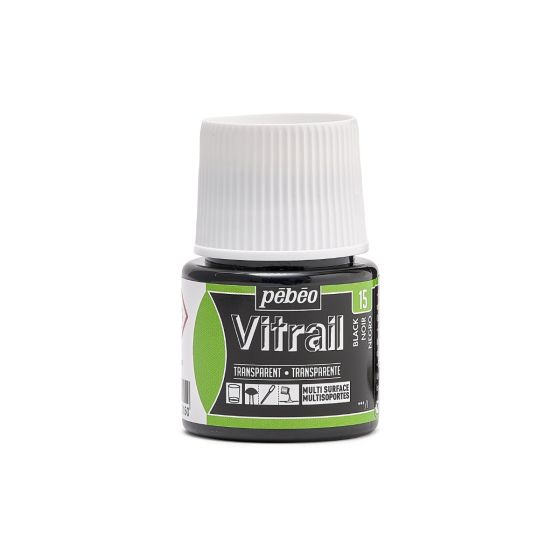 Tinta para Vidro Pebeo Vitrail - Black 1