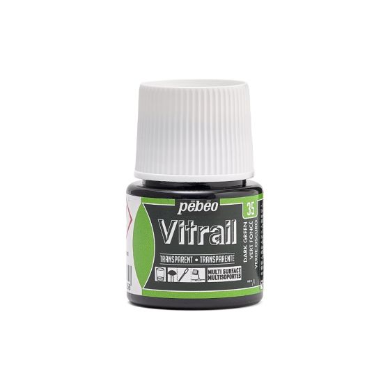 Tinta para Vidro Pebeo Vitrail - Dark Green 1