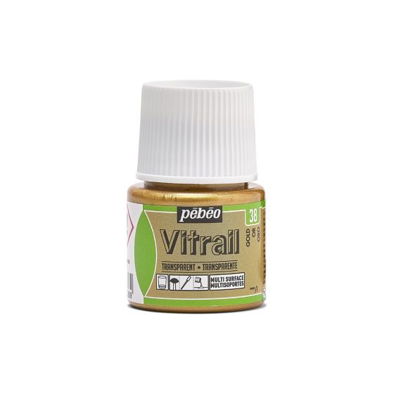 Tinta para Vidro Pebeo Vitrail - Gold 1