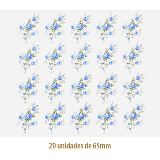 Little Blue Rose - 65mm 1