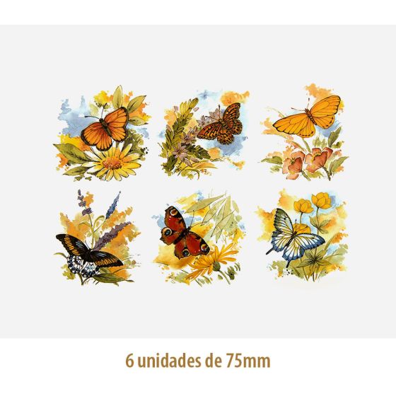 Mix of Butterflies - 75mm 1