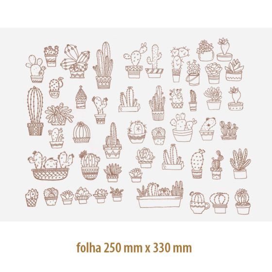 Decalque Contorno Cactos 1