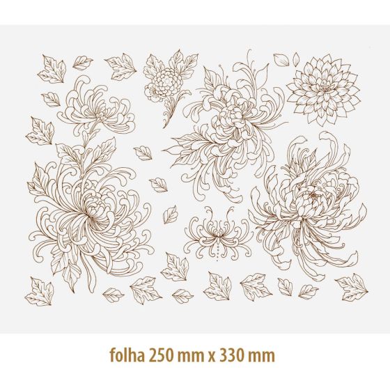 Decalque Contorno Crisântemo 1