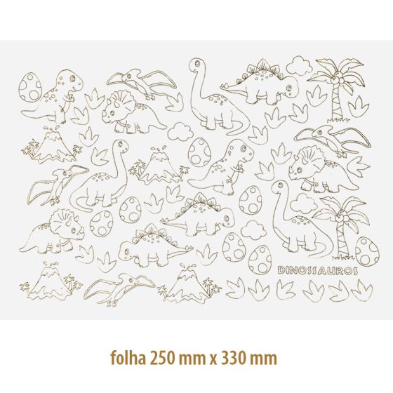 Decalque Contorno Dinossauros 1