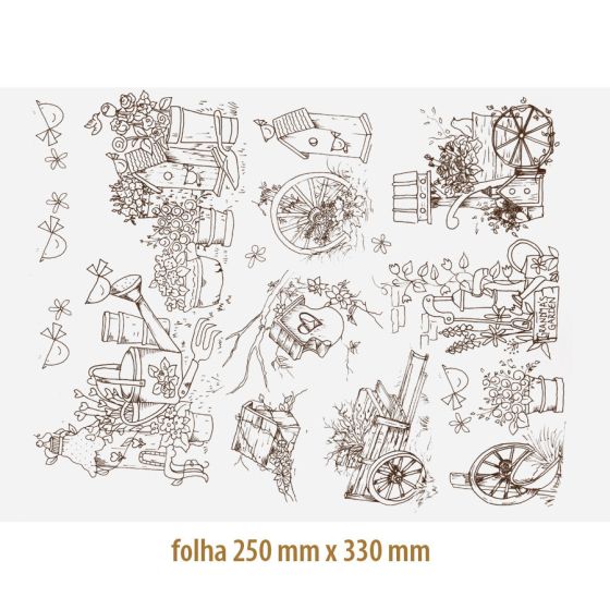 Decalque Contorno Garden Country 1