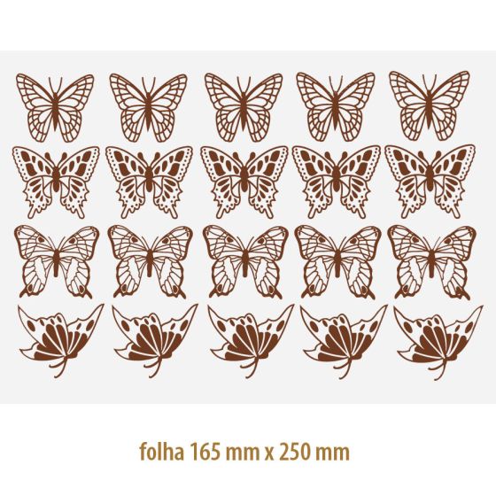 Decalque em Platina Borboleta 01 1