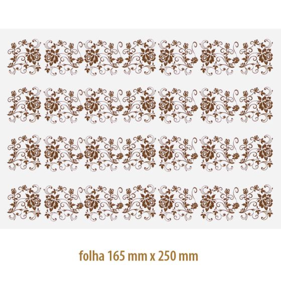 Decalque em Platina Flor 02 1