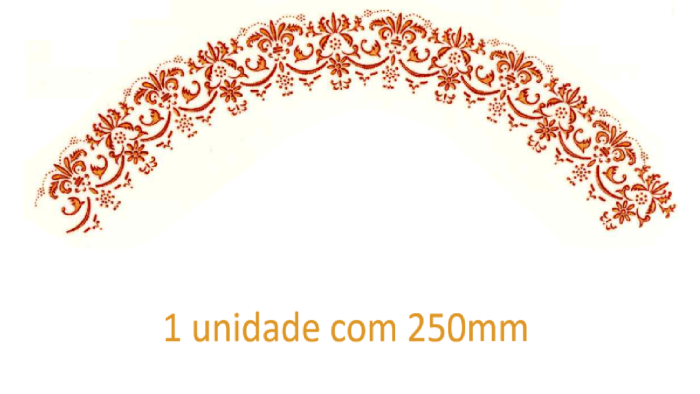 Princess Ouro e Metalizado Borda Curva de 25cm 1