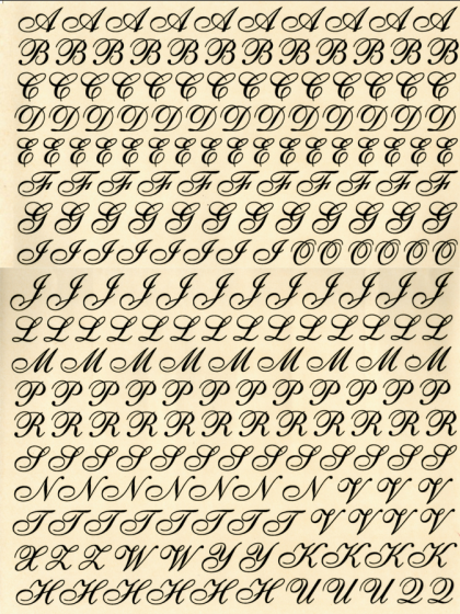 Alfabeto Mini - Sépia Esverdeado 1